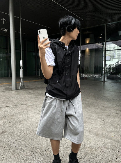 Cotton Pintuck Bermuda Training pants
