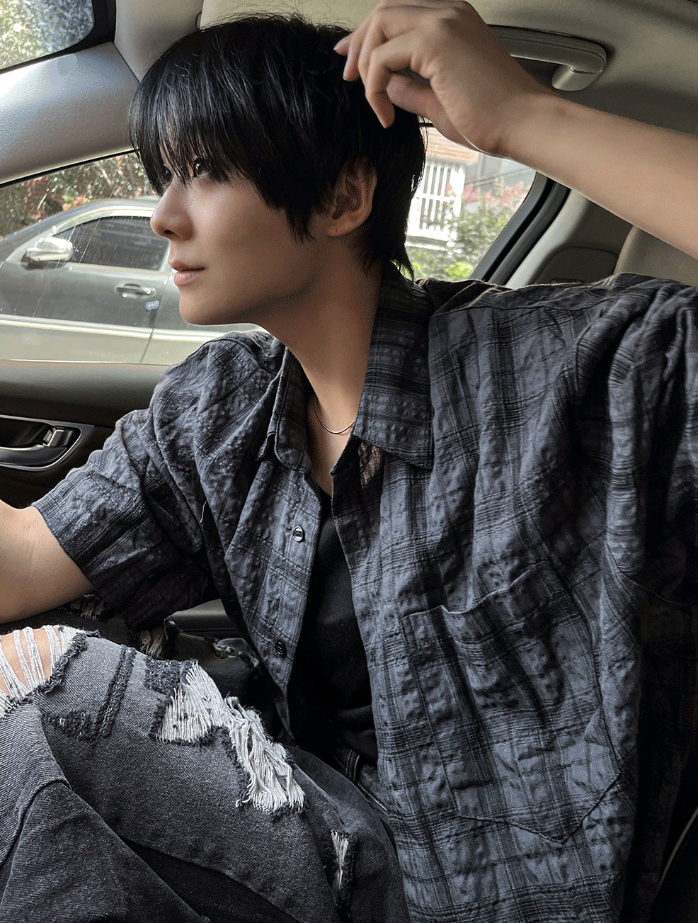 Parun Check Linen Short Sleeve Shirt