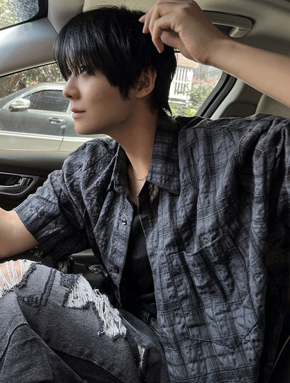 Parun Check Linen Short Sleeve Shirt