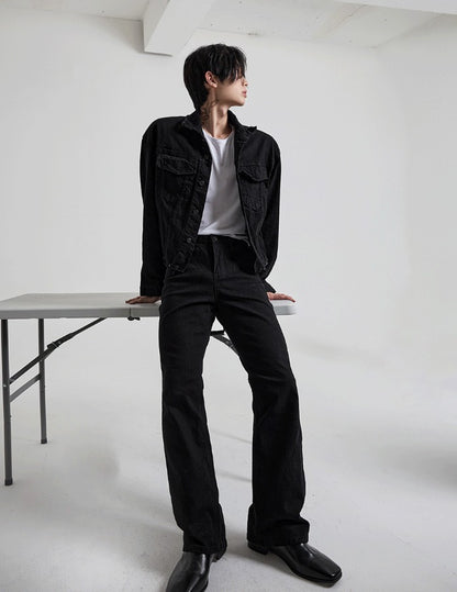Damage Over Black Denim Jacket