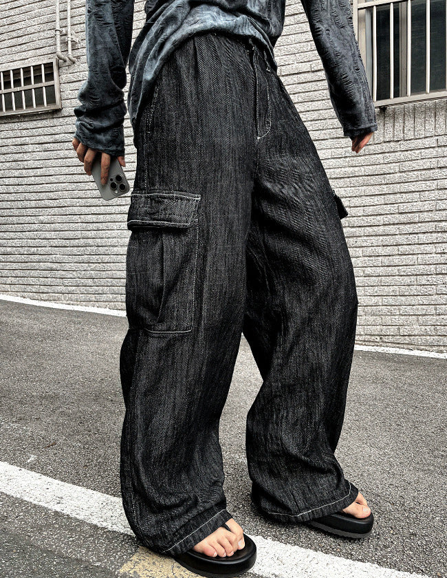 City Pub Cargo Banding Denim Pants