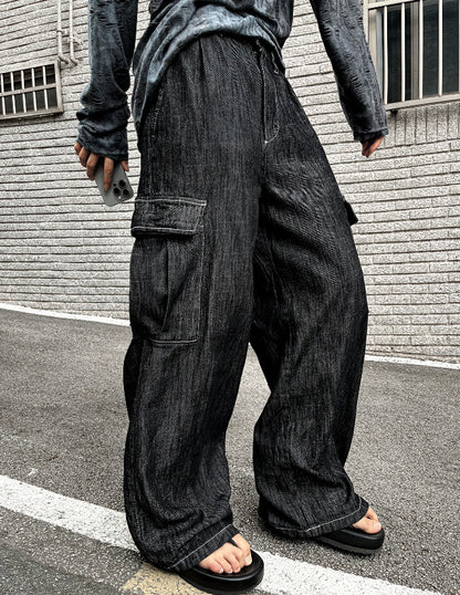 City Pub Cargo Banding Denim Pants