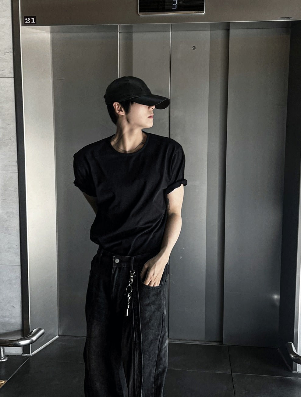 Shabey Banding Wave Washing Denim