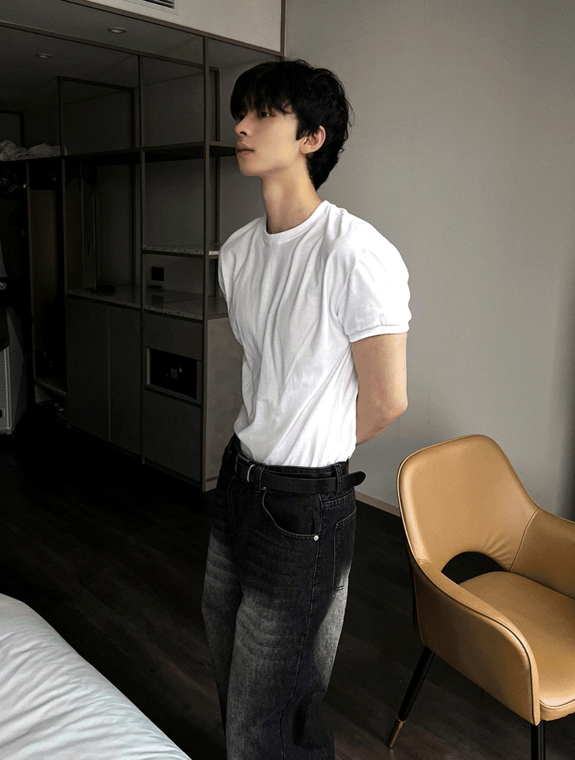 Muscle Fit Ringer T-Shirt 3色