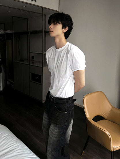 Muscle Fit Ringer T-Shirt 3色