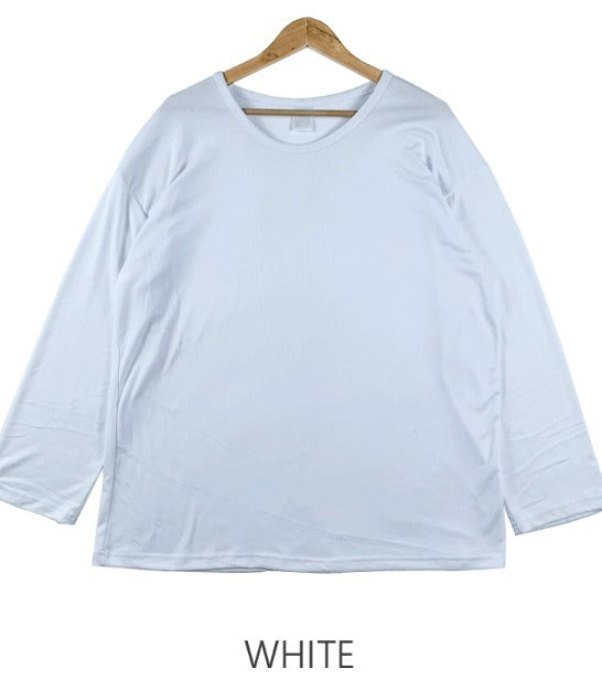 loose peach U-neck Tee