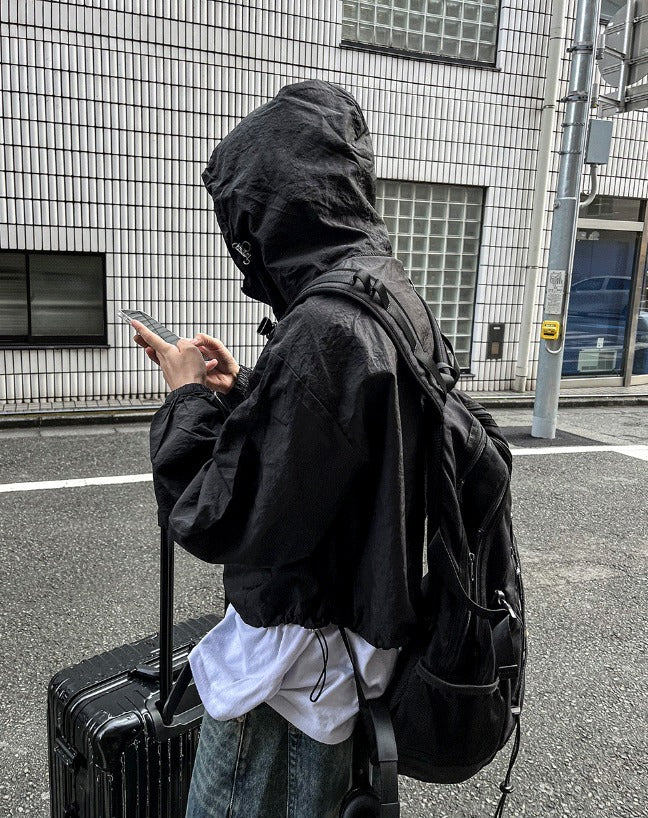 arc-in crop hood windbreaker