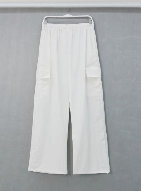 nylon cargo string pants
