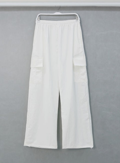 nylon cargo string pants