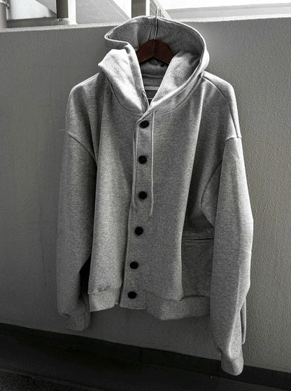 Anbuck Button Hooded Jacket 3color