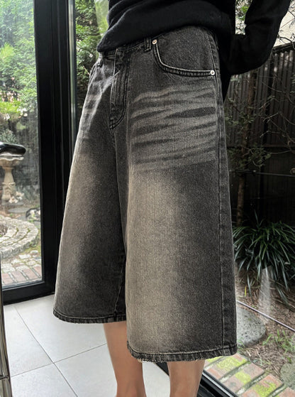 Brown Tint Bermuda Denim Shorts