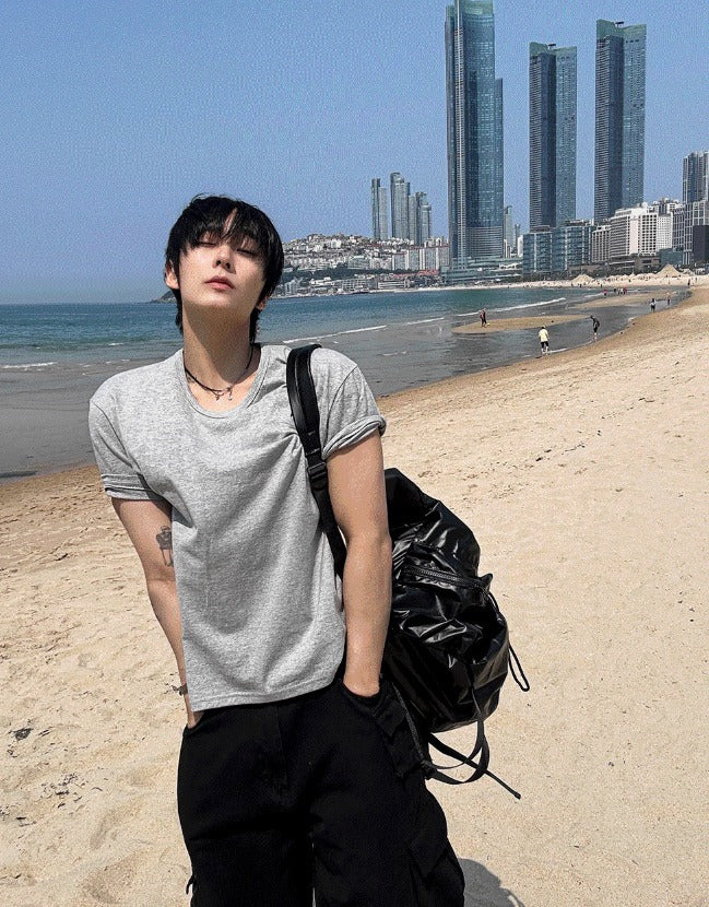 Cropped Muscle Fit T-shirt