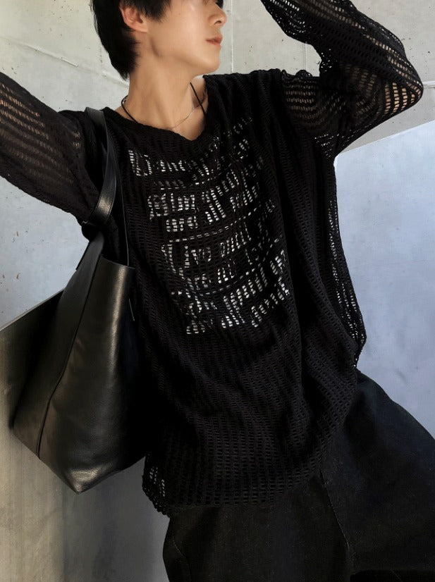 Munts Grunge Mesh Printed Knit
