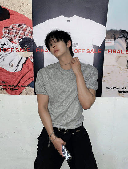 Muscle Fit Ringer T-Shirt 3色
