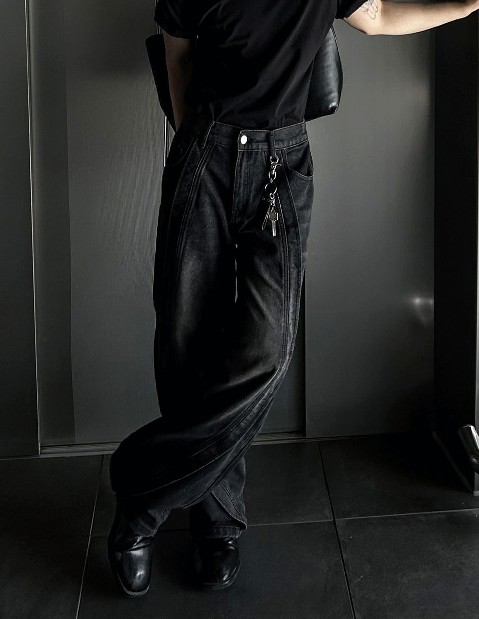 Shabey Banding Wave Washing Denim