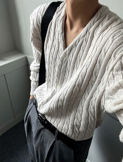 rowoon detail cavble cardigan