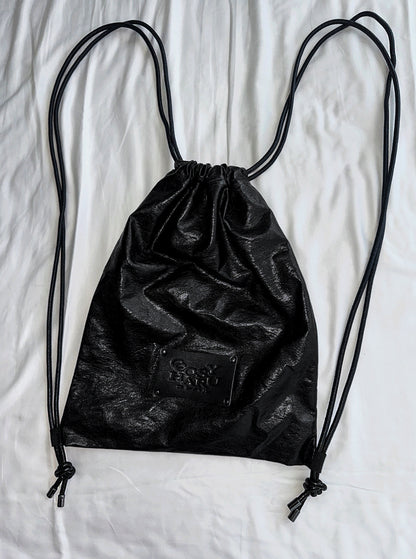 Leather String Patch Bag