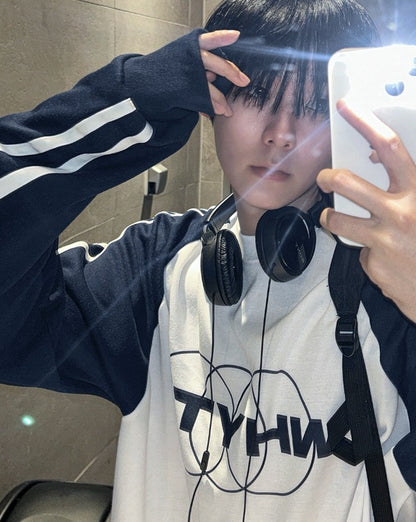 Farondie Velvet Track Raglan T-shirt