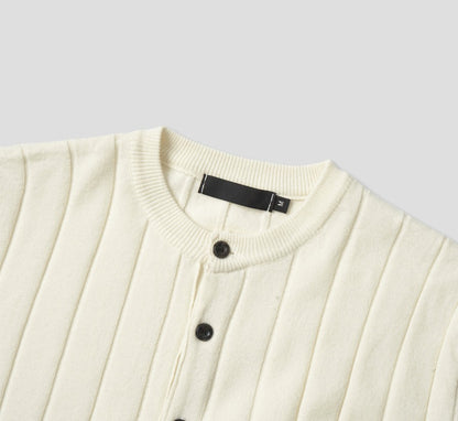 Magnum Henley Neck Short-Sleeved Knitwear