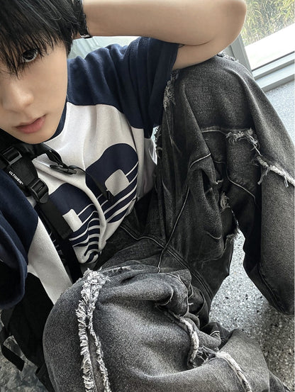 Tornado Frayed Wide Denim