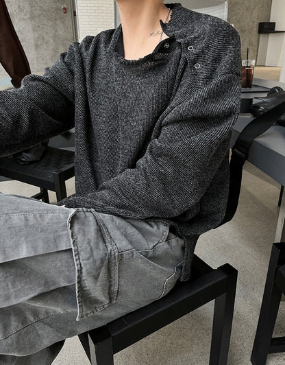 open five button golgi round knit