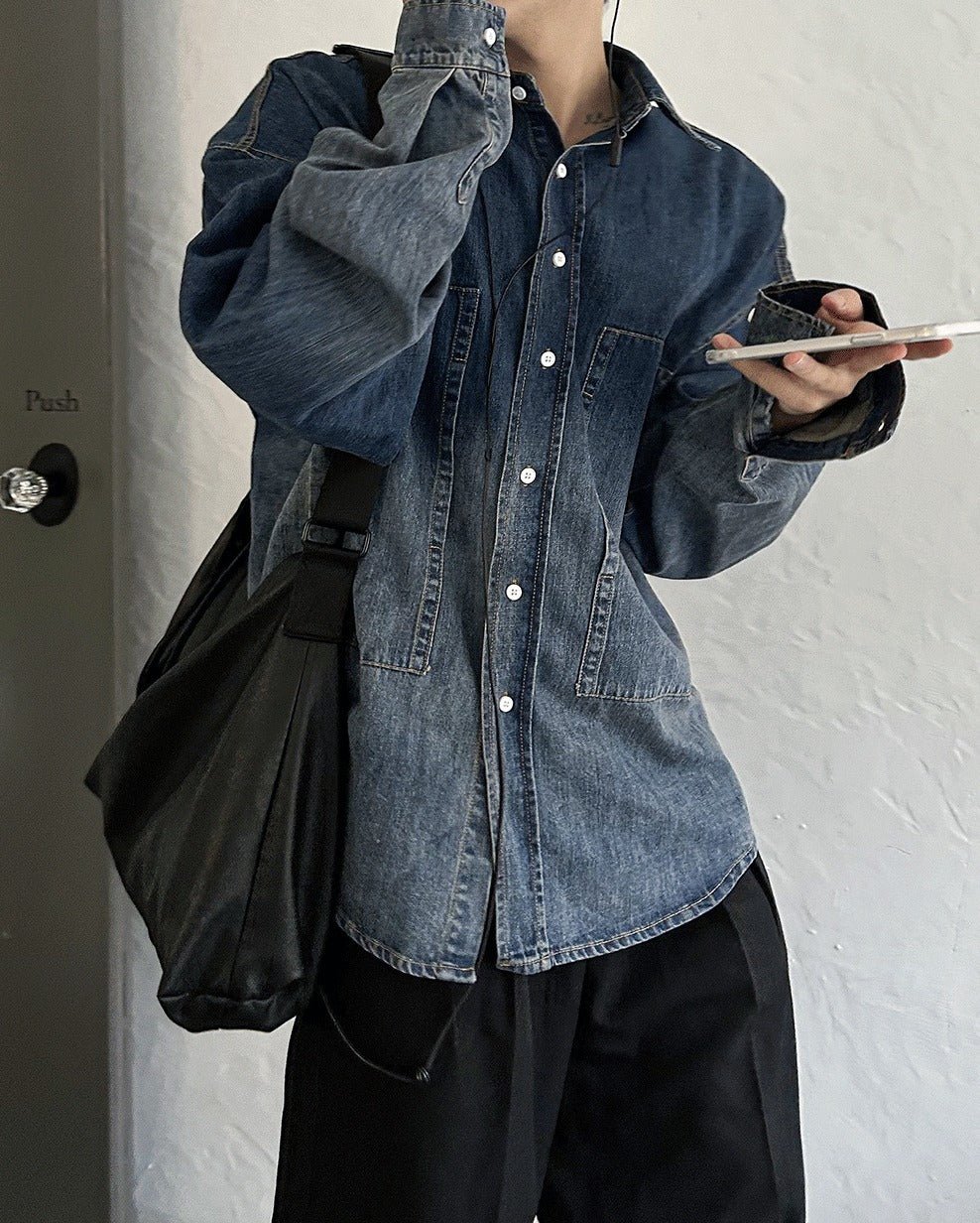 Deep Gradation Denim Shirt