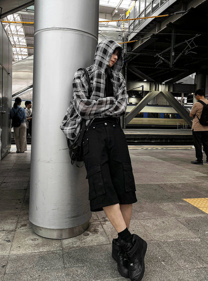 Multi Pocket Cargo Bermuda Shorts