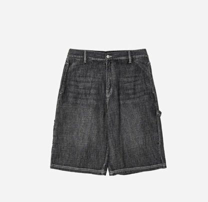 Cool Carpenter Sand Washing Half Denim Pants