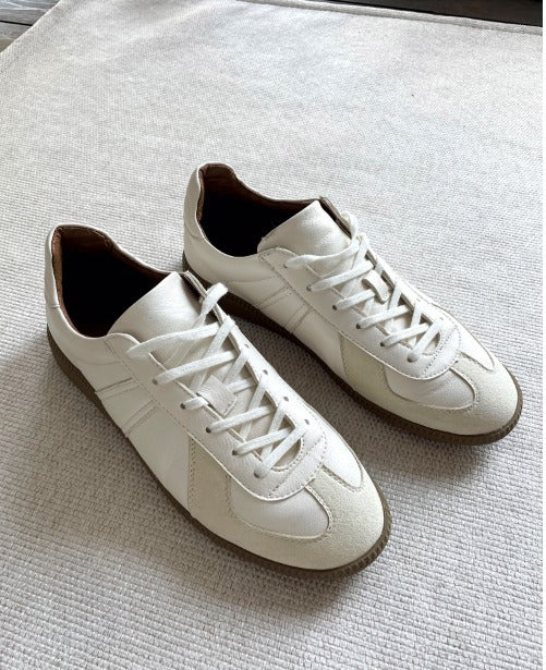 Beige & White simple Sneakers