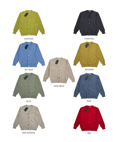 Ocean Cashmere V-neck Cardigan