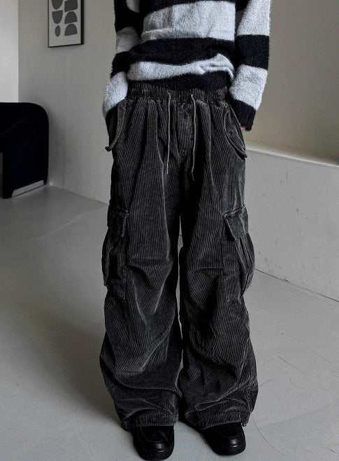 Corduroy Pigment-Dyed Cargo Training Pants