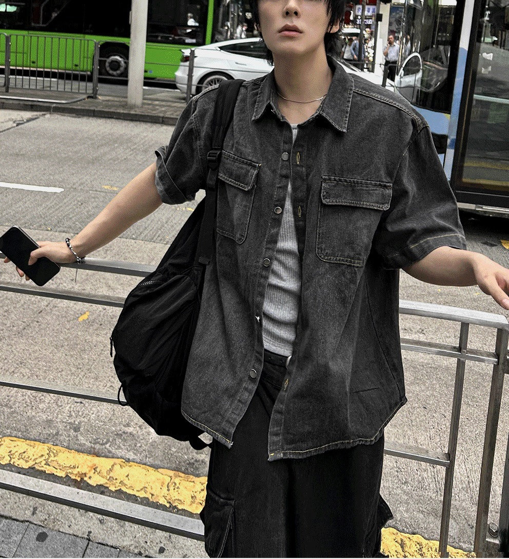 Ash Gray Denim Jacket
