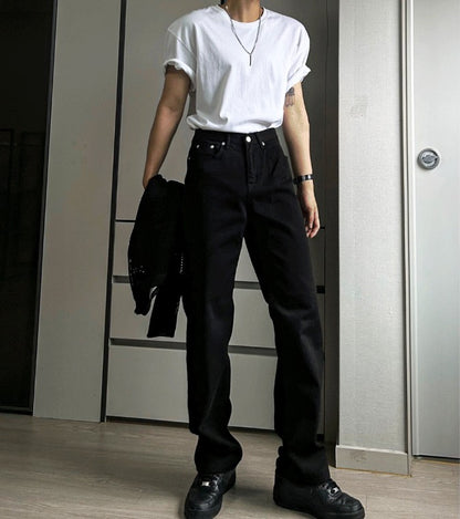 Basic Black Cotton Pants