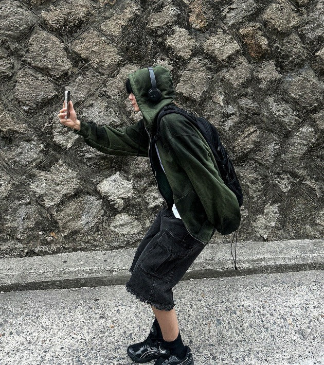 cargo wide bermuda denim short pants