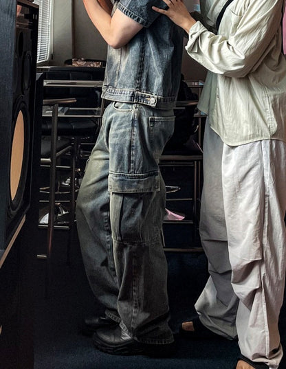 Plang Real Washing Cargo Denim