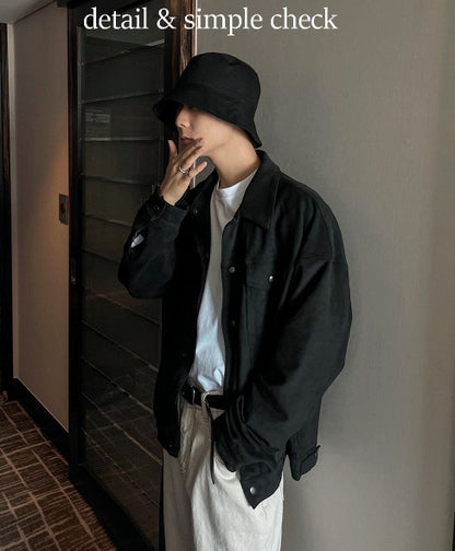 Minimal short brim bucket hat
