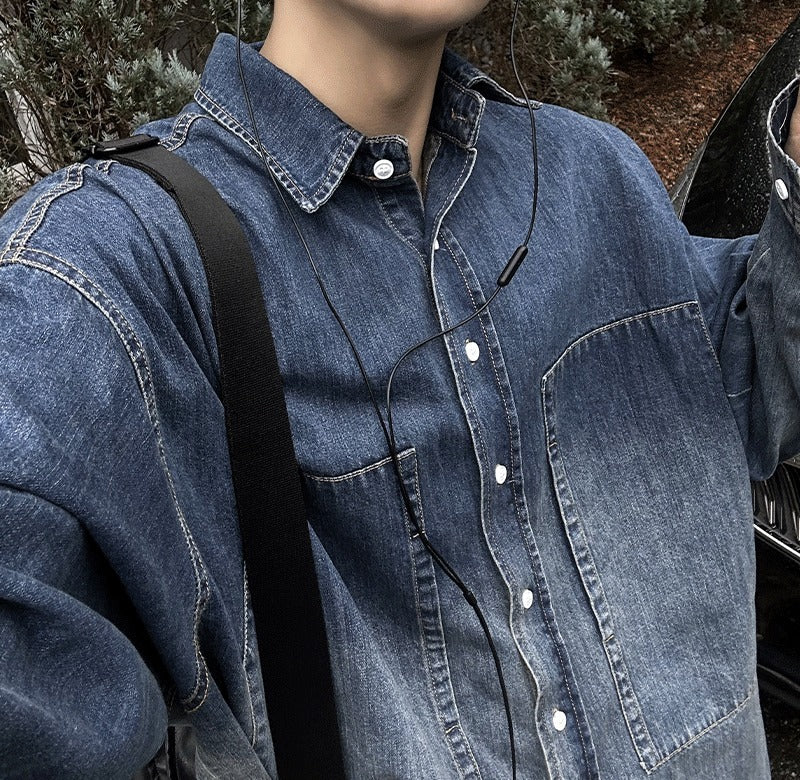 Deep Gradation Denim Shirt