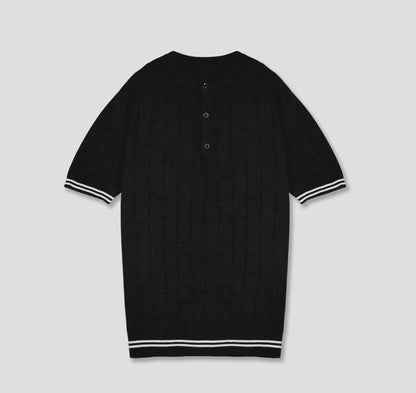 Magnum Henley Neck Short-Sleeved Knitwear