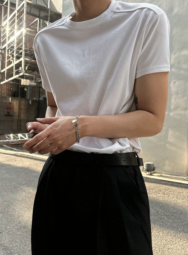 Cutting muscle-fit T-shirt