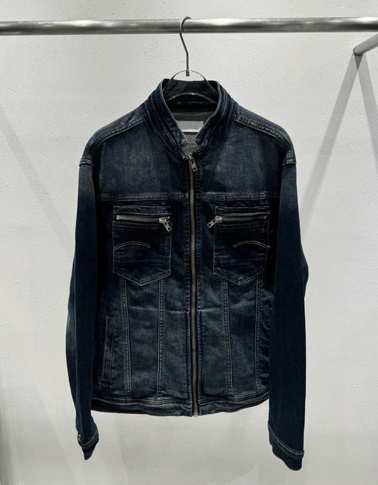 LaPett Vintage China Neck Denim Jacket