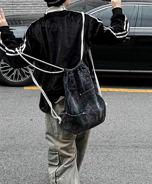Lip Denim Pants Bag
