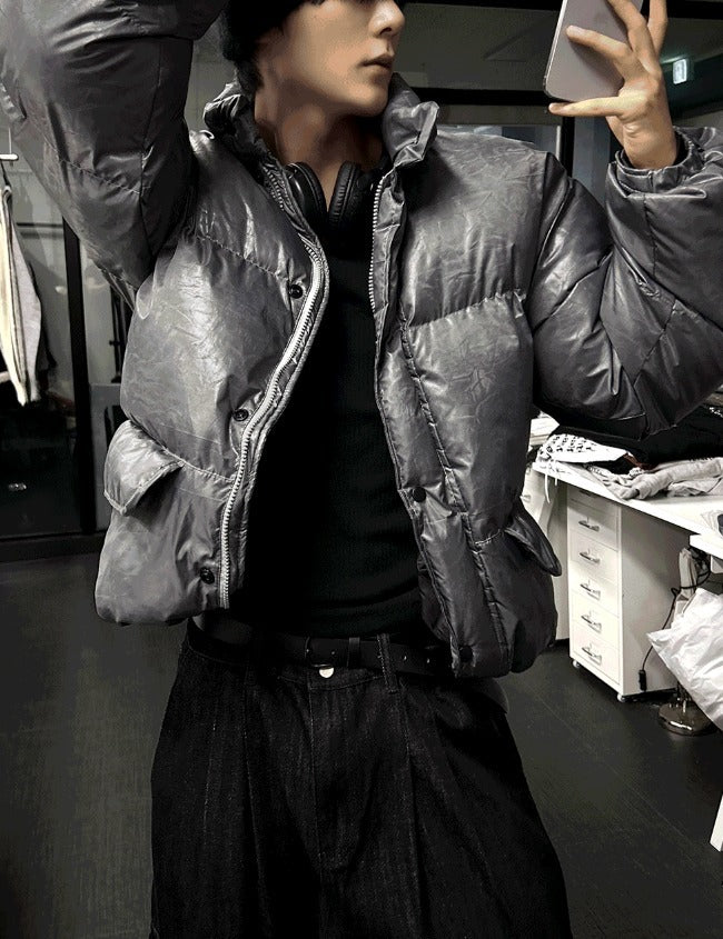 Two tuck washed wide cargo denim