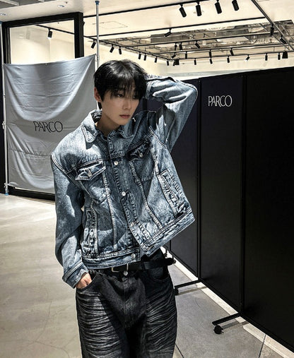 contemble snow denim jacket
