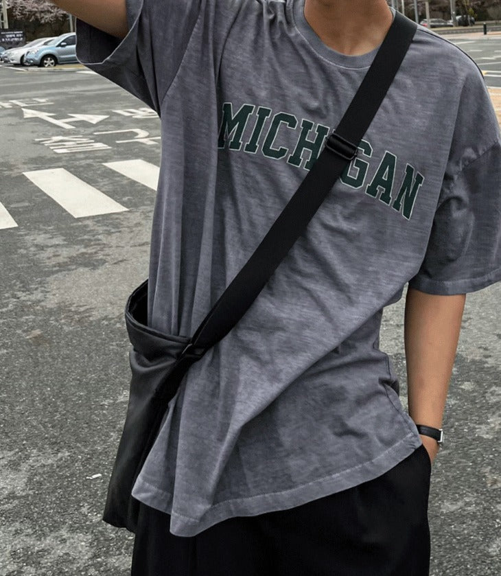 Washed Michigan Short Sleeve Tee