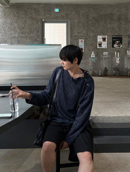 open five button golgi round knit