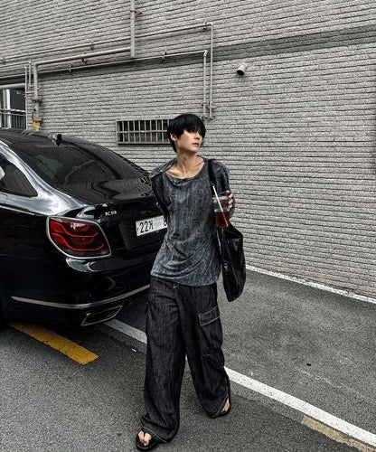 City Pub Cargo Banding Denim Pants