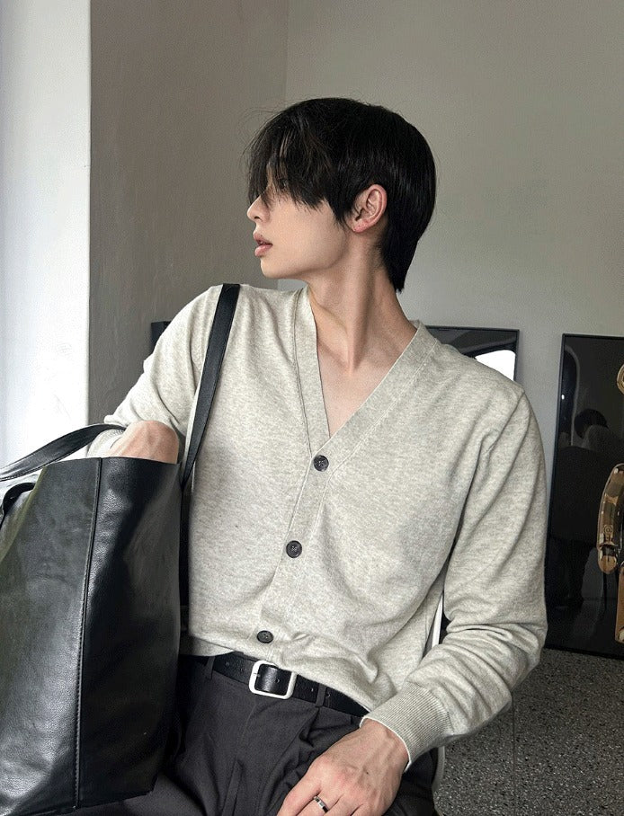 Ocean Cashmere V-neck Cardigan