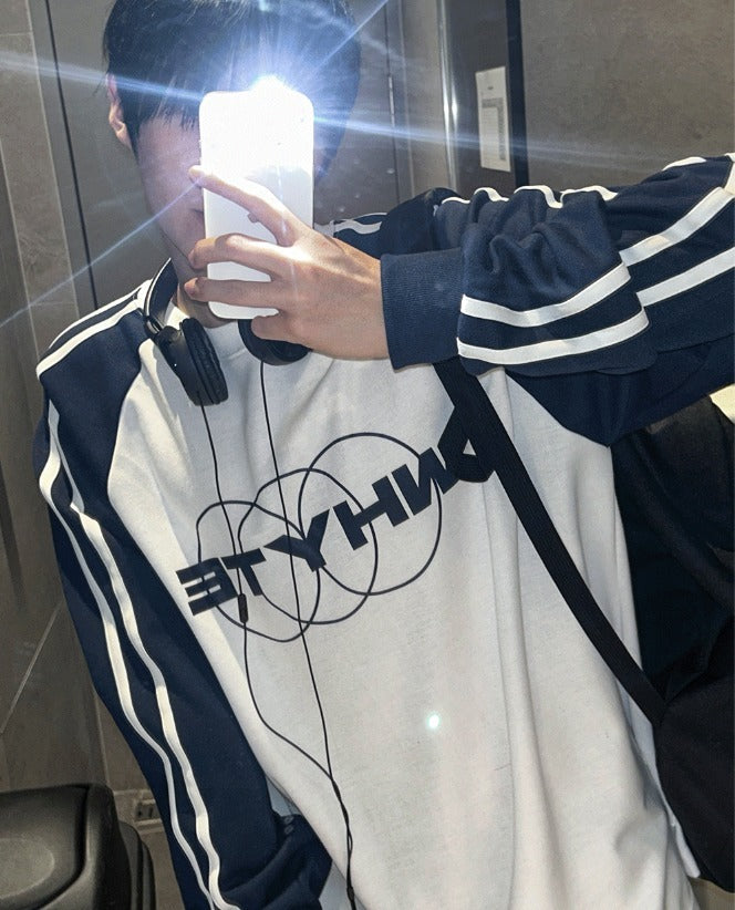 Farondie Velvet Track Raglan T-shirt