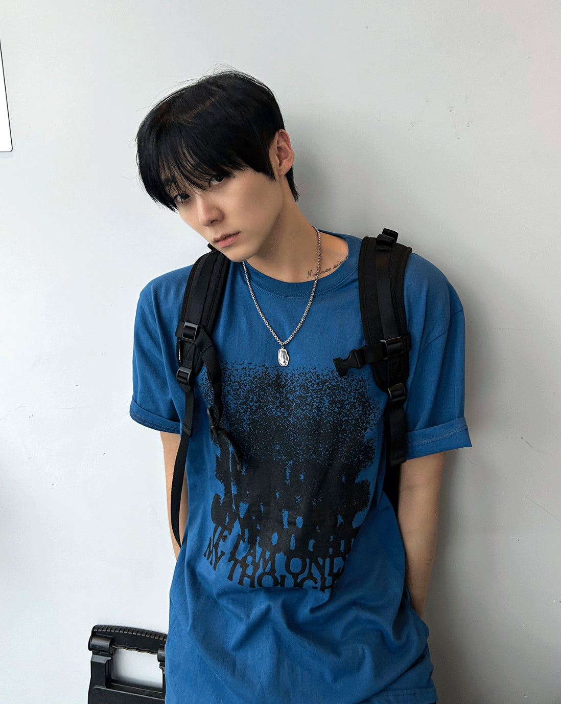Blurry Lettering Short Sleeve Tee 4colors