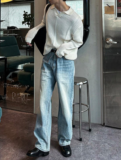 Embo Ice Washing Denim Pants